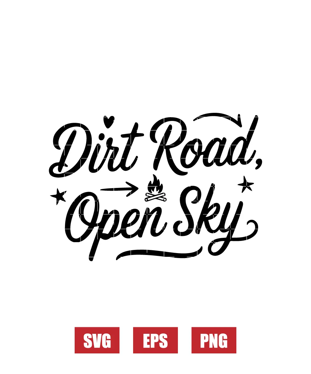 Dirt Road, Open Sky Svg