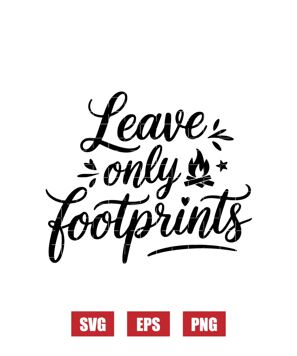 Leave Only Footprints Svg