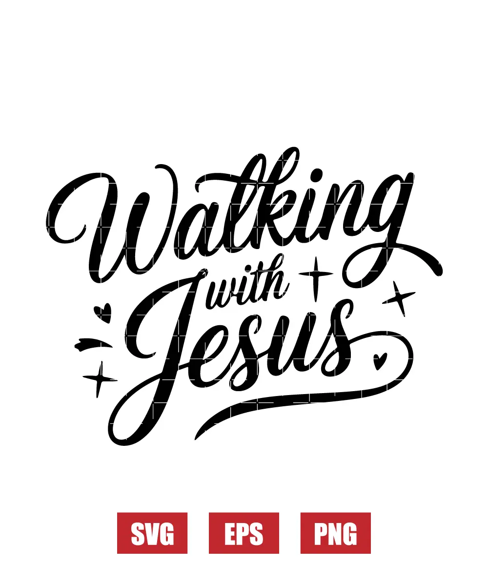 Walking with Jesus Svg