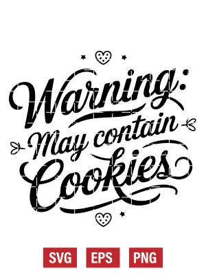 Warning: May Contain Cookies Svg