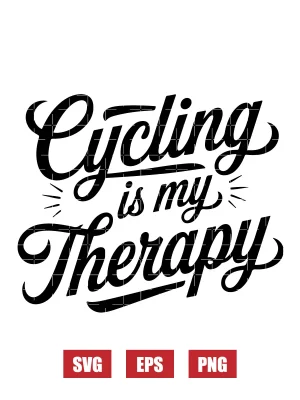 Cycling Is My Therapy Svg