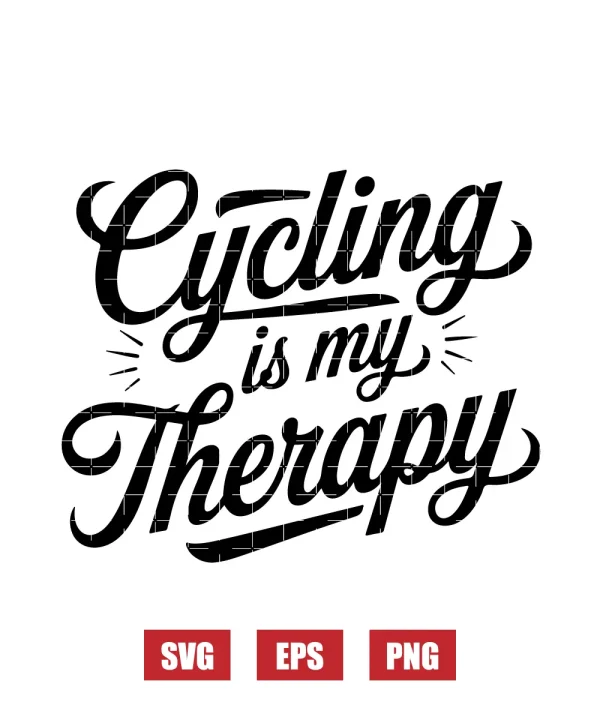 Cycling Is My Therapy Svg