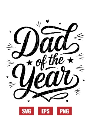Dad of the Year Svg