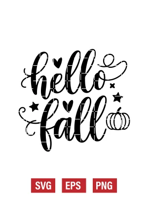 Hello Fall Svg
