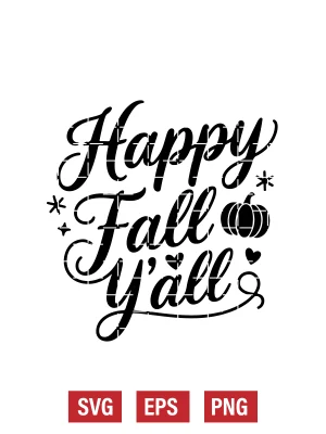 Happy Fall Y'all Svg