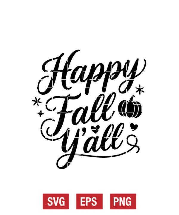 Happy Fall Y'all Svg