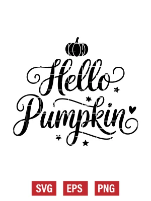 Hello Pumpkin Svg
