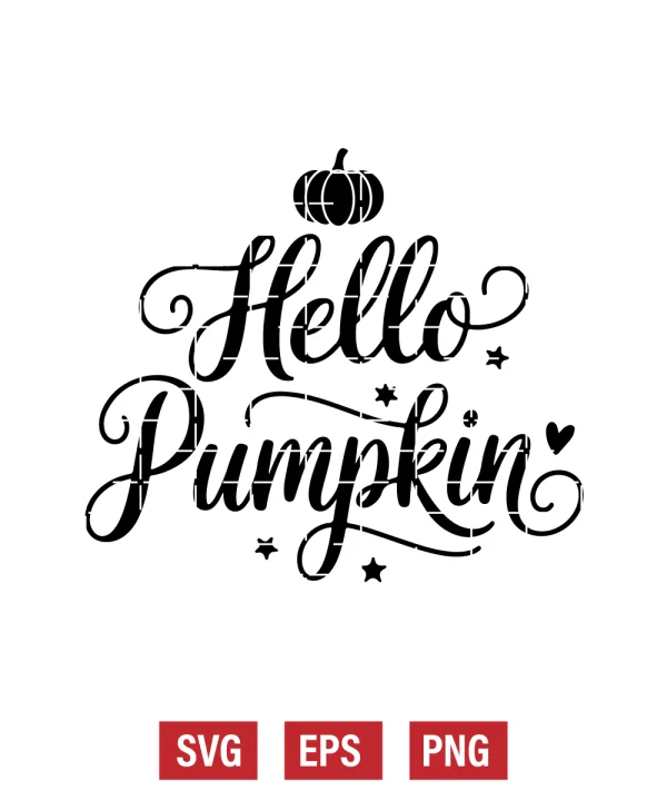 Hello Pumpkin Svg