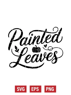 Painted Leaves Svg