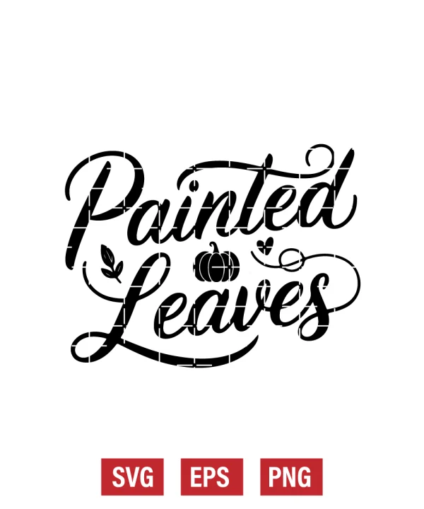 Painted Leaves Svg