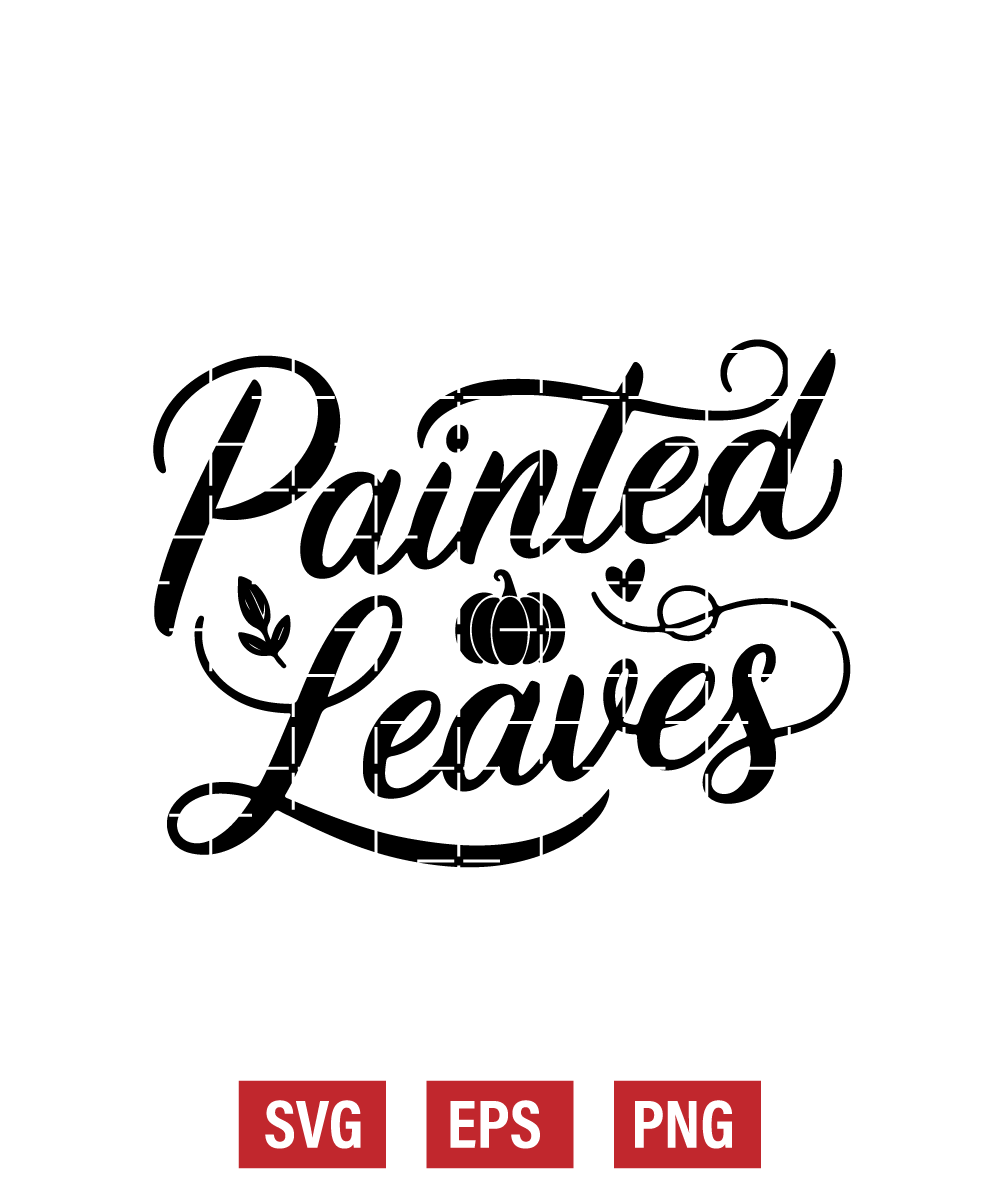 Painted Leaves Svg