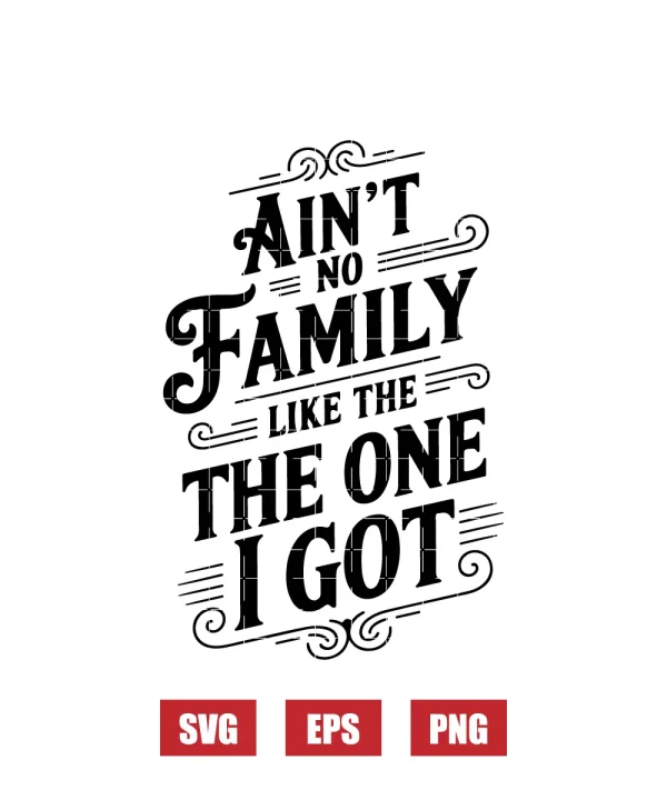Ain't No Family Like The One I Got Svg