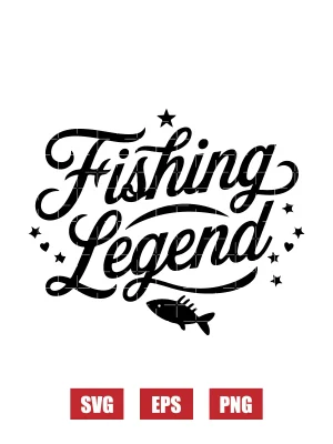 Fishing Legend Svg