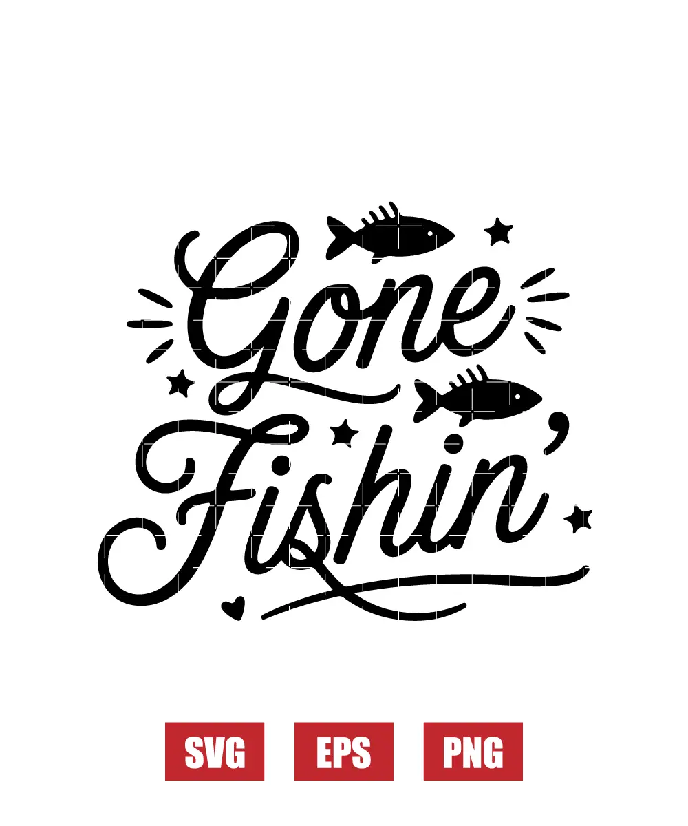 Gone Fishin' Svg