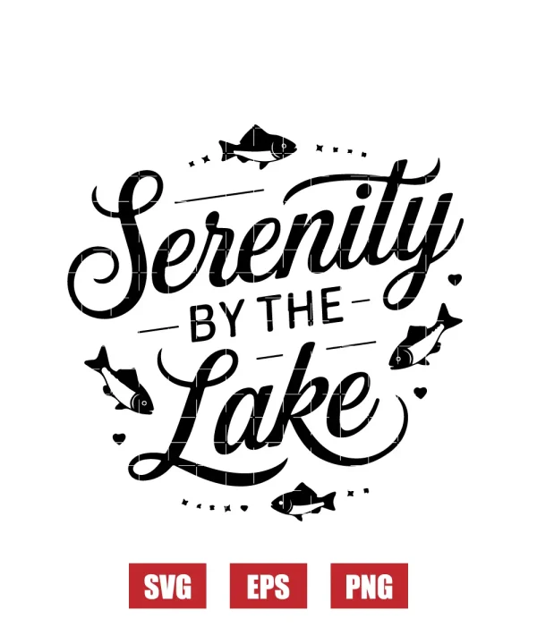 Serenity by the Lake Svg