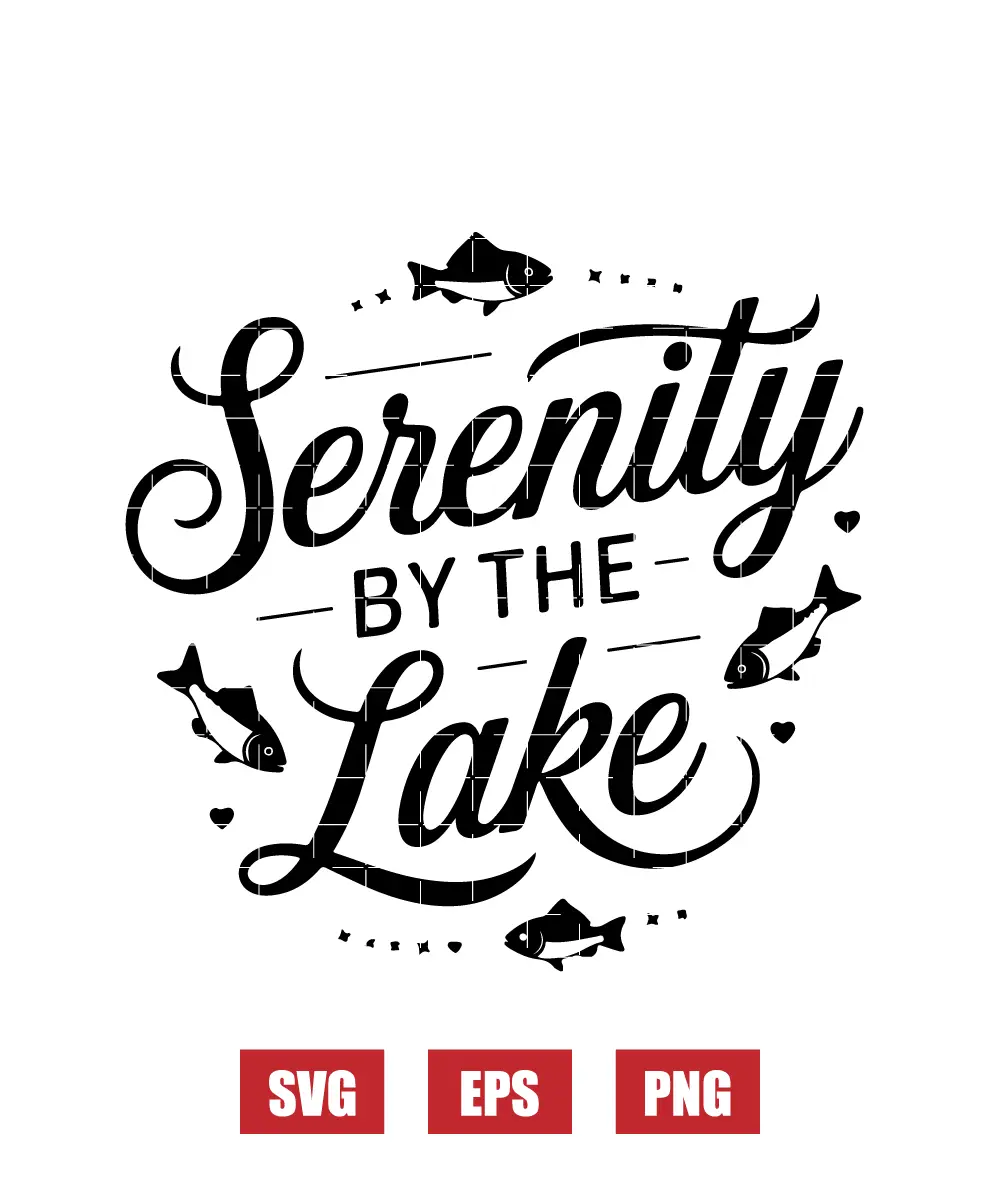 Serenity by the Lake Svg