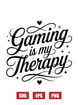 Gaming is My Therapy Svg