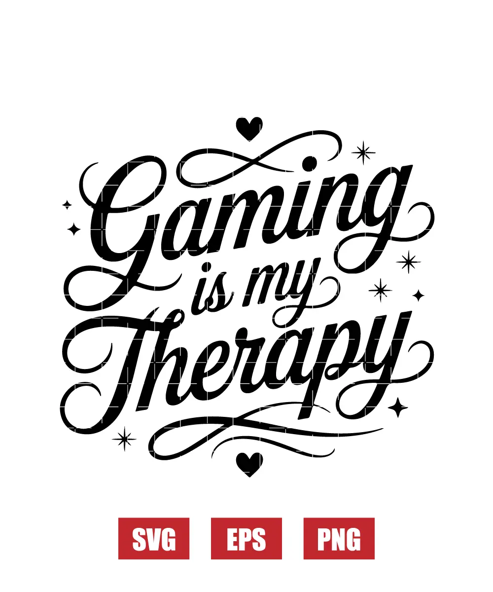 Gaming is My Therapy Svg