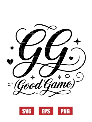 GG (Good Game) Svg