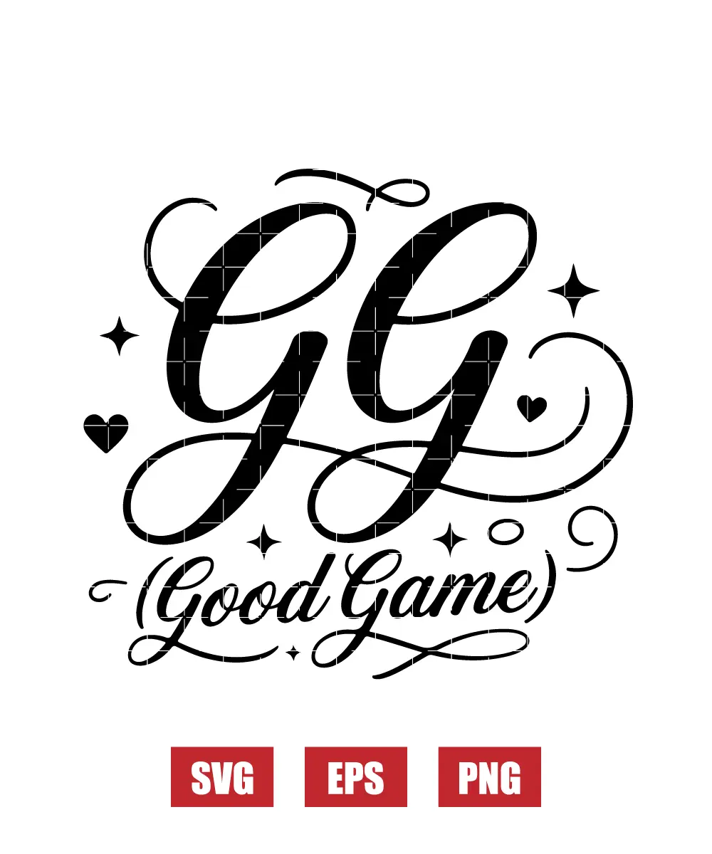 GG (Good Game) Svg