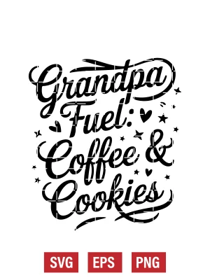 Grandpa Fuel: Coffee & Cookies Svg