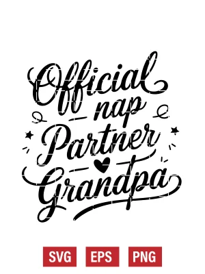 Official Nap Partner – Grandpa Svg