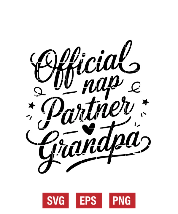 Official Nap Partner – Grandpa Svg