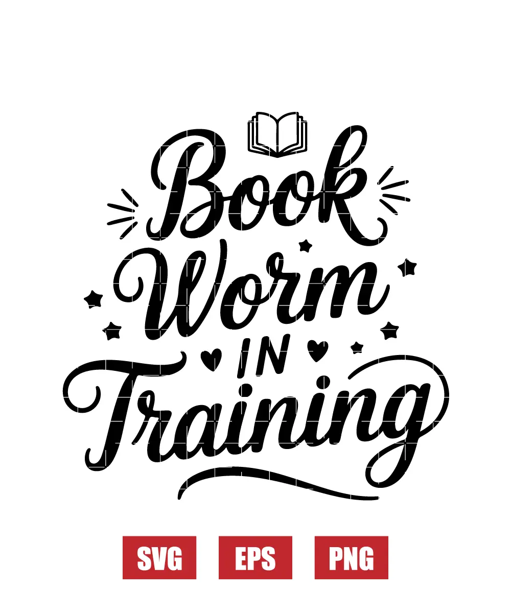 Book Worm In Training Svg