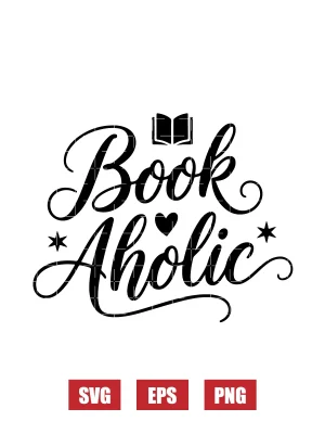 Book Aholic Svg