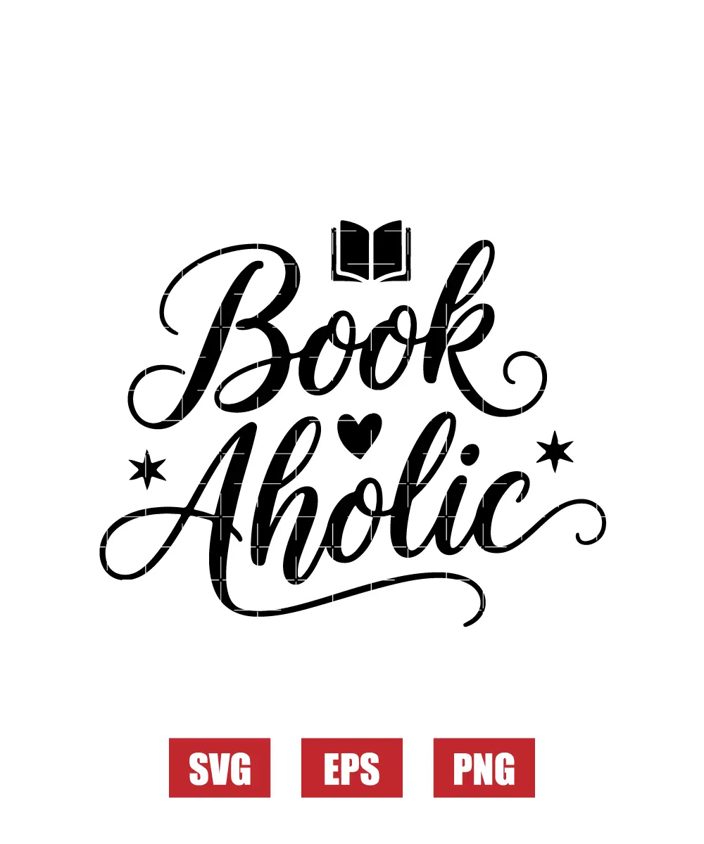 Book Aholic Svg