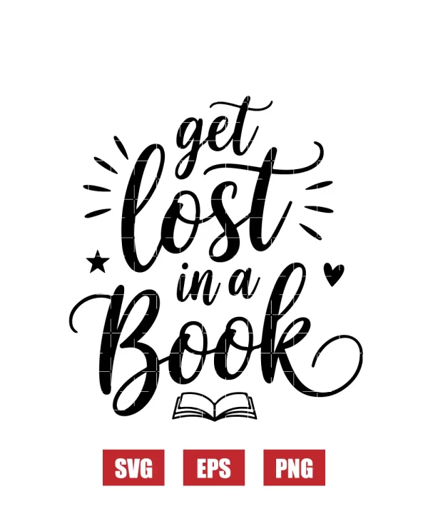 Get Lost In A Book Svg