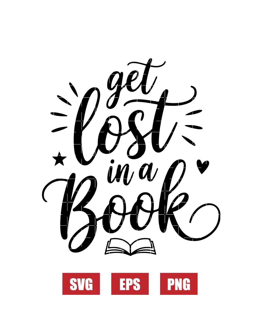 Get Lost In A Book Svg