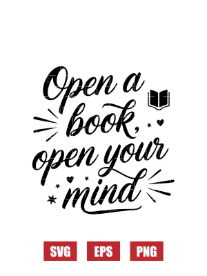 Open A Book, Open Your Mind Svg