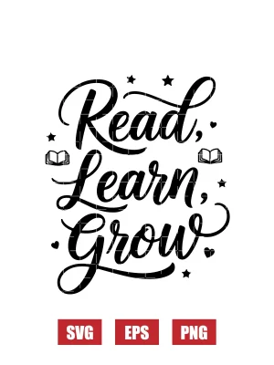 Read, Learn, Grow Svg