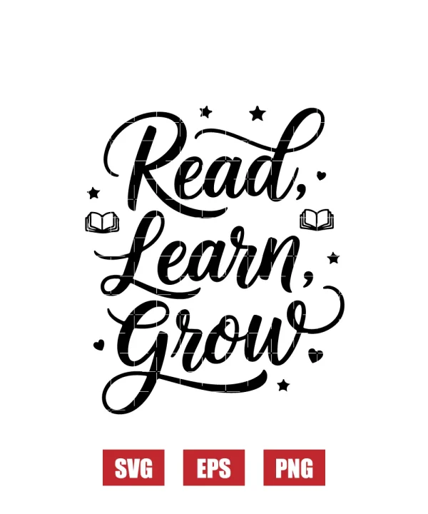 Read, Learn, Grow Svg