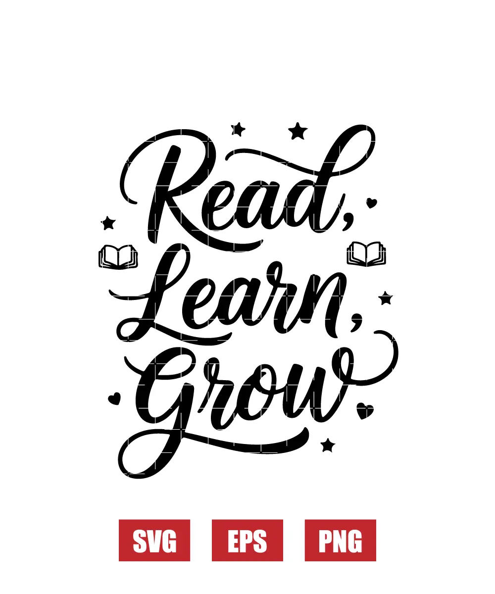 Read, Learn, Grow Svg
