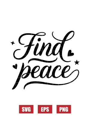 Find Peace Svg