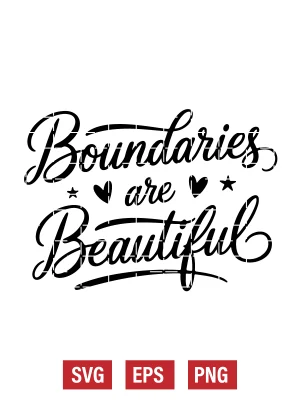 Boundaries Are Beautiful Svg