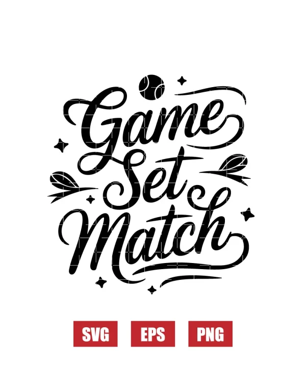 Game Set Match Svg