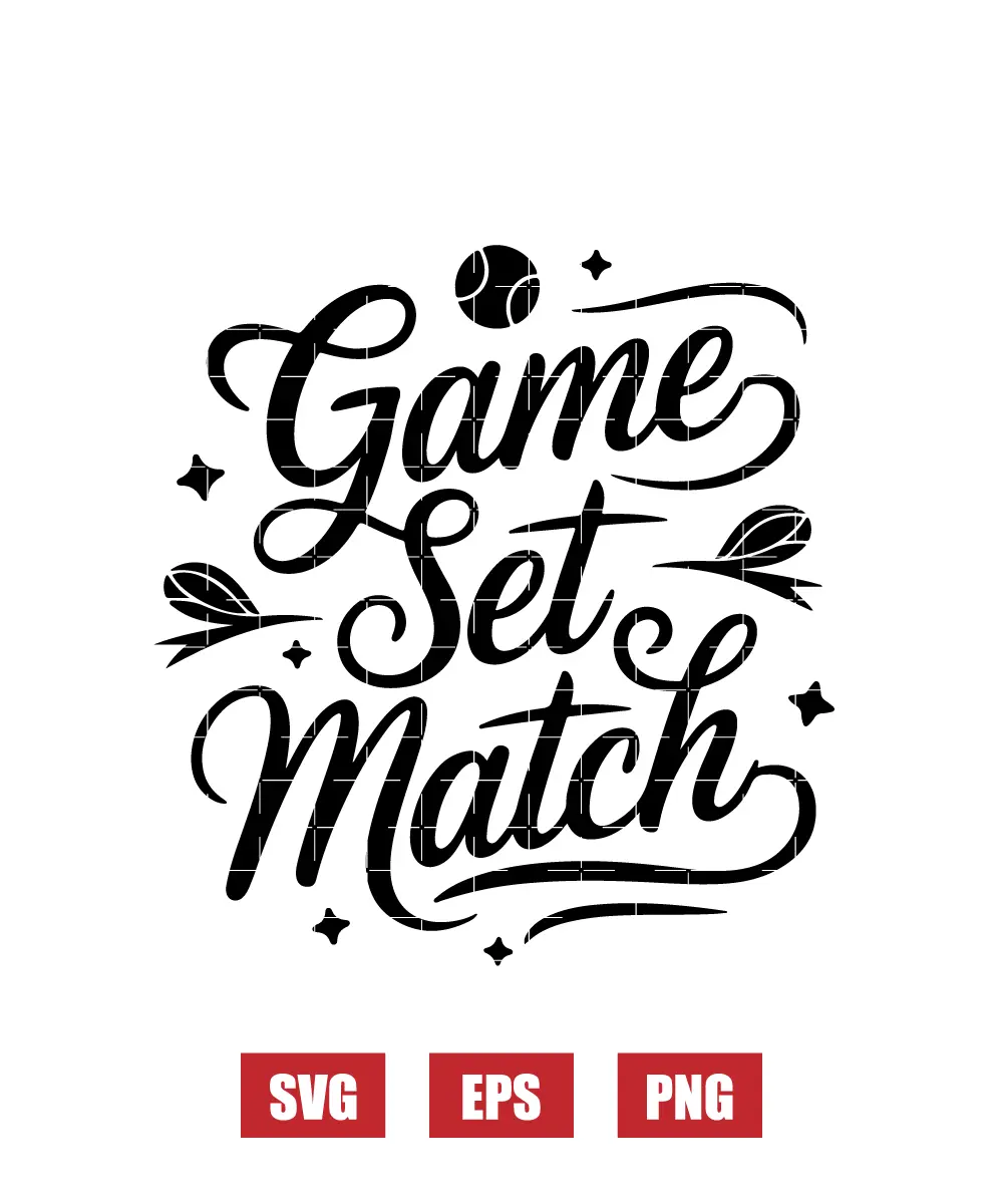 Game Set Match Svg