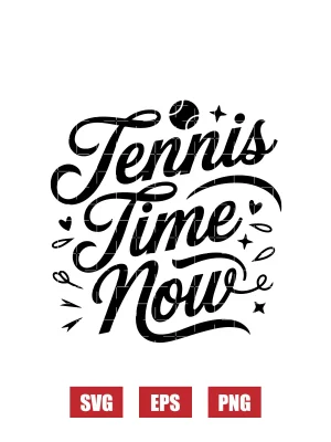 Tennis Time Now Svg