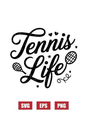 Tennis Life Svg