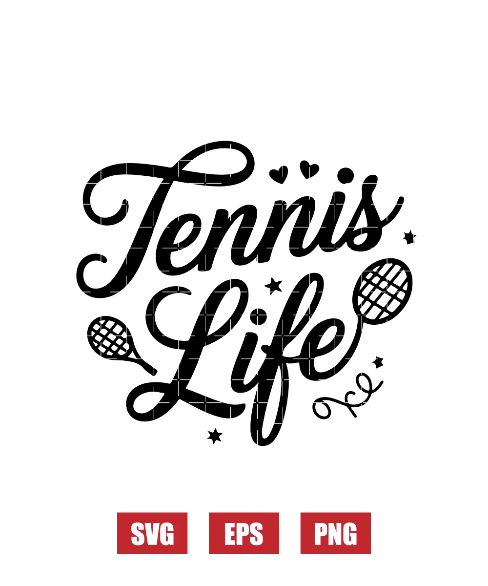 Tennis Life Svg