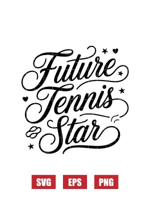 Future Tennis Star Svg