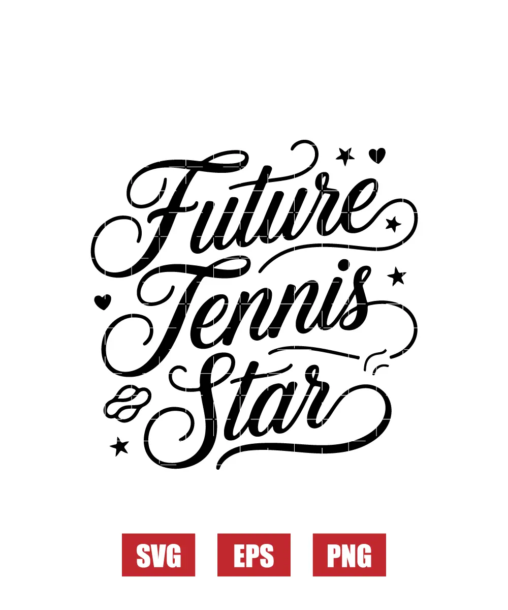 Future Tennis Star Svg