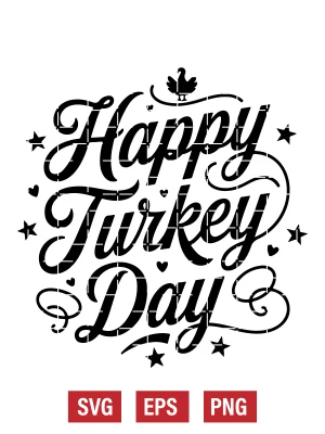 Happy Turkey Day Svg