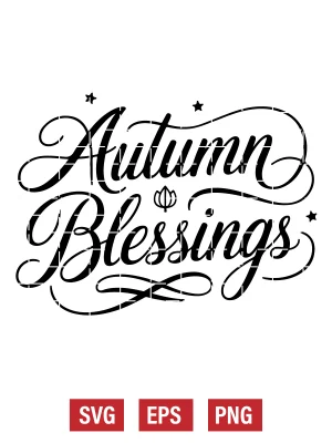 Autumn Blessings Svg