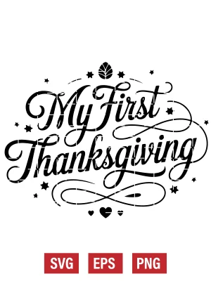 My First Thanksgiving Svg