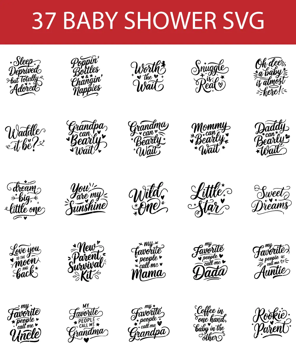 best baby shower svg bundle