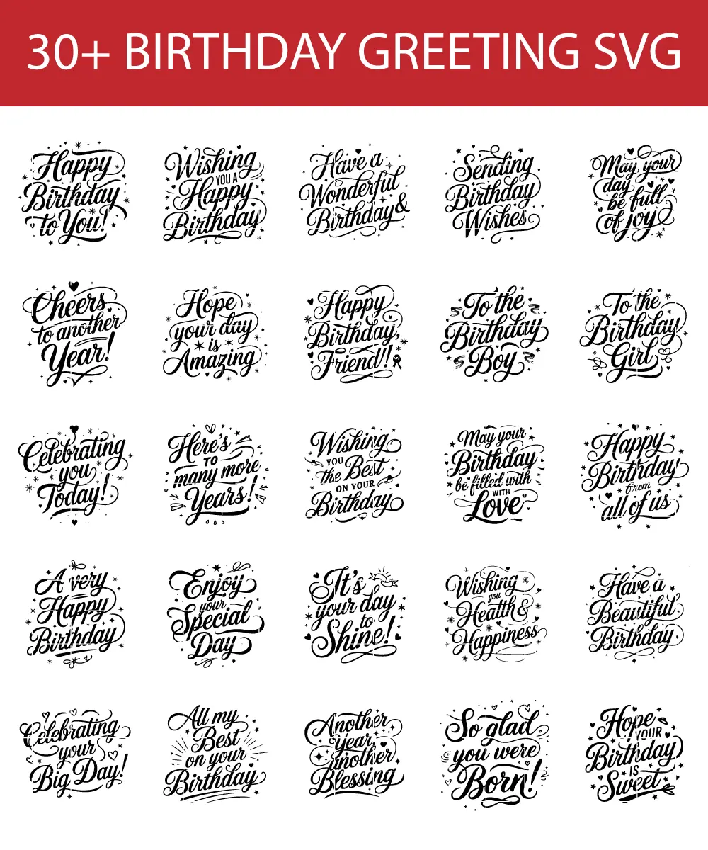 best birthday greeting svg